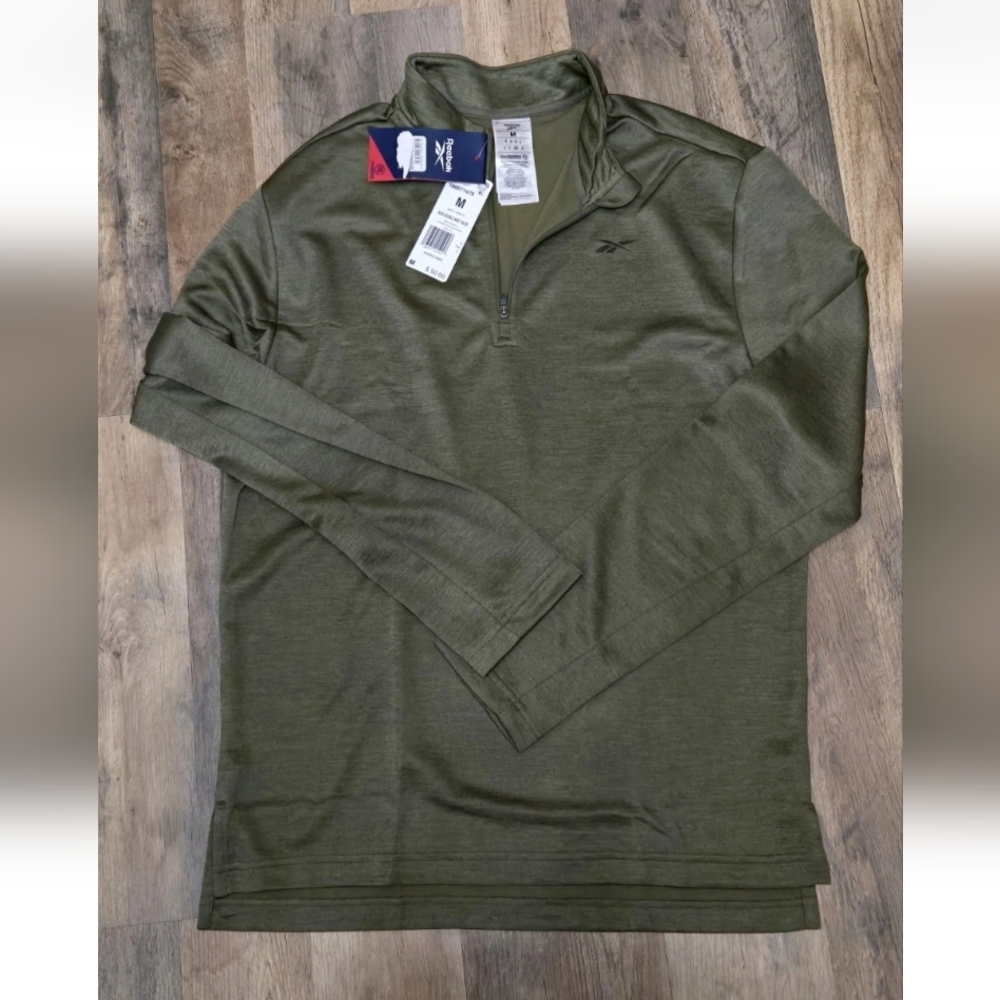 Reebok Double Knit Half Zip Medium New With Tag